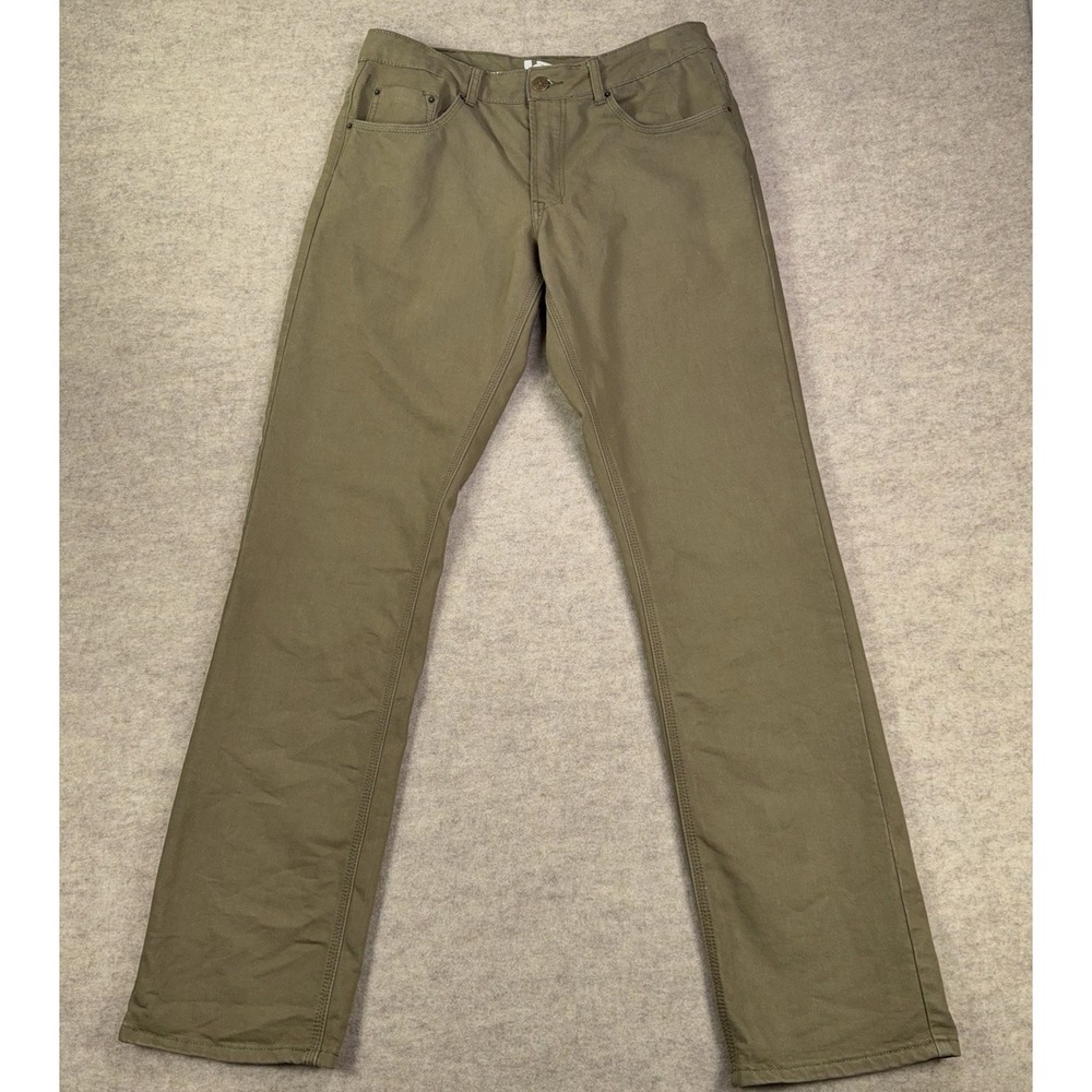 Bulletprufe Jeans Mens 34x35 Green Straight Stretch Denim Work Pants Casual